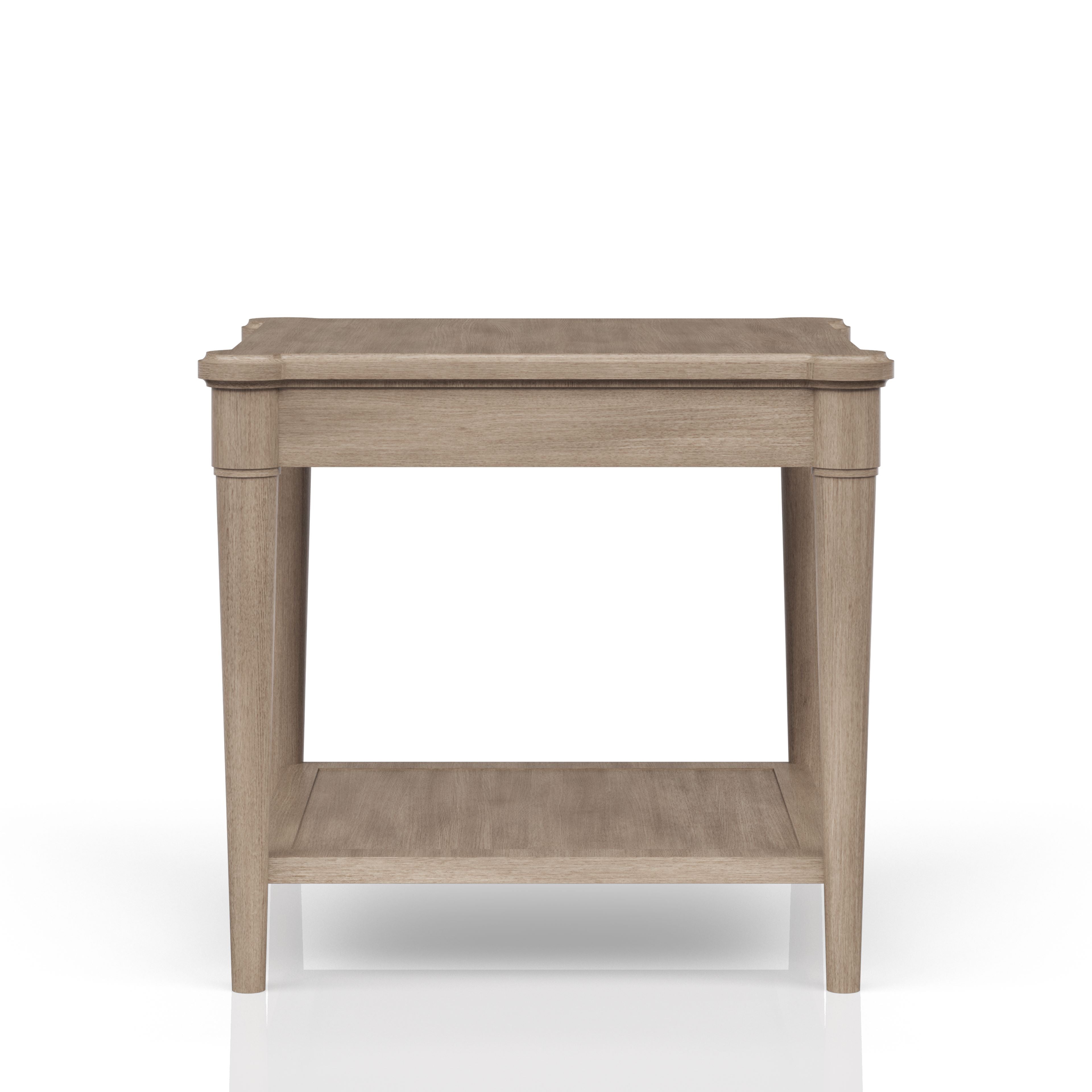 Sand Finished End Table With Storage Drawer