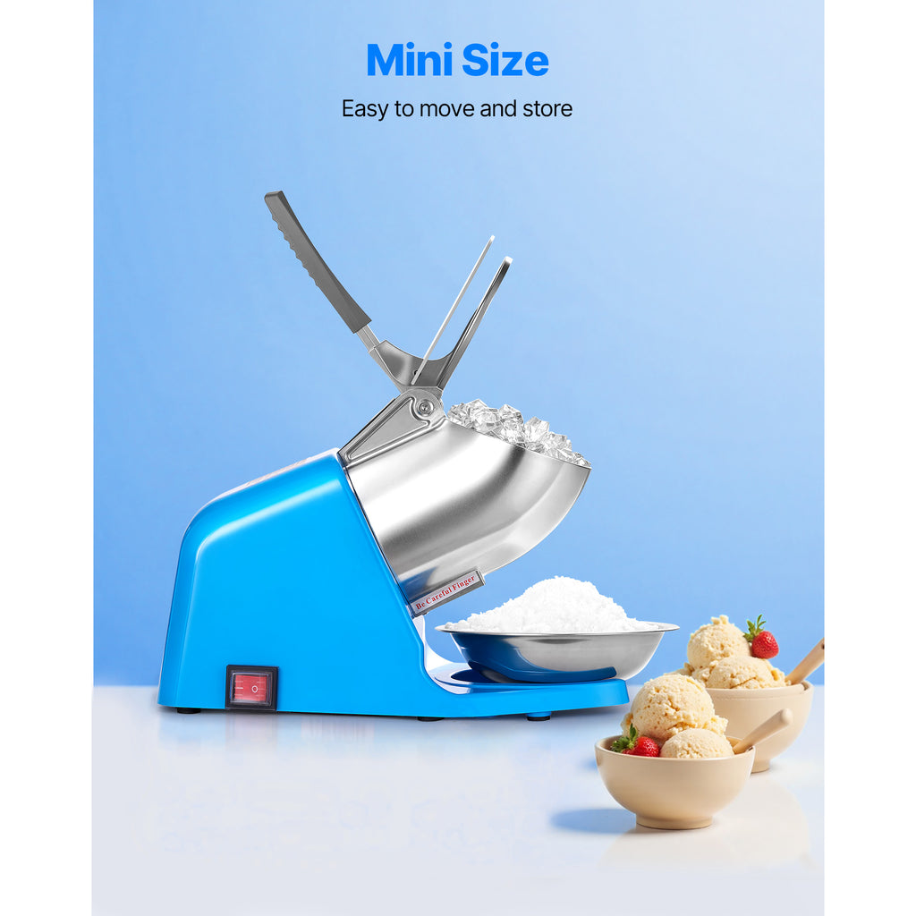 Ice Crusher Machine - 286lbs Per Hour Electric Snow Cone Maker