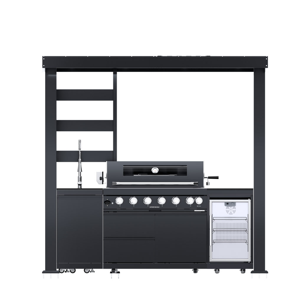 94-Inch Deluxe Stainless Steel Gas Outdoor Kitchen Barbecue Grill