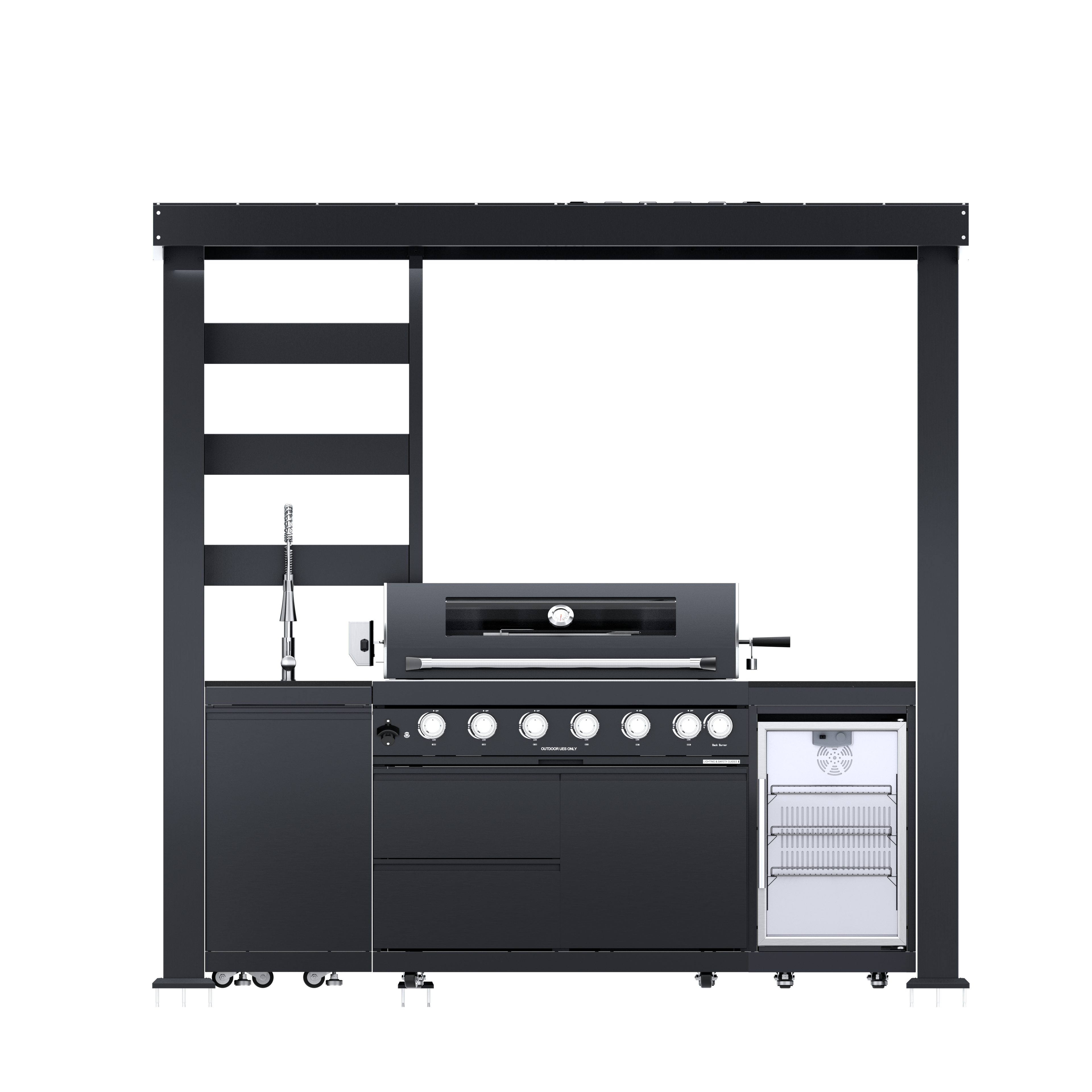 94-Inch Deluxe Stainless Steel Gas Outdoor Kitchen Barbecue Grill
