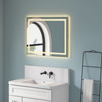 36" x 28" LED Bathroom Mirror with Front and Backlight