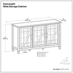 Connaught 60 Inch Wide Solid Wood Storage Cabinet Buffet in Chestnut