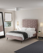 Crosby Upholstered Velvet Full Bed