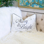 Merry & Bright Christmas Throw Pillow