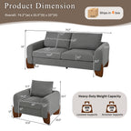 U_Style Modern 3-Piece Living Room Sofa Set