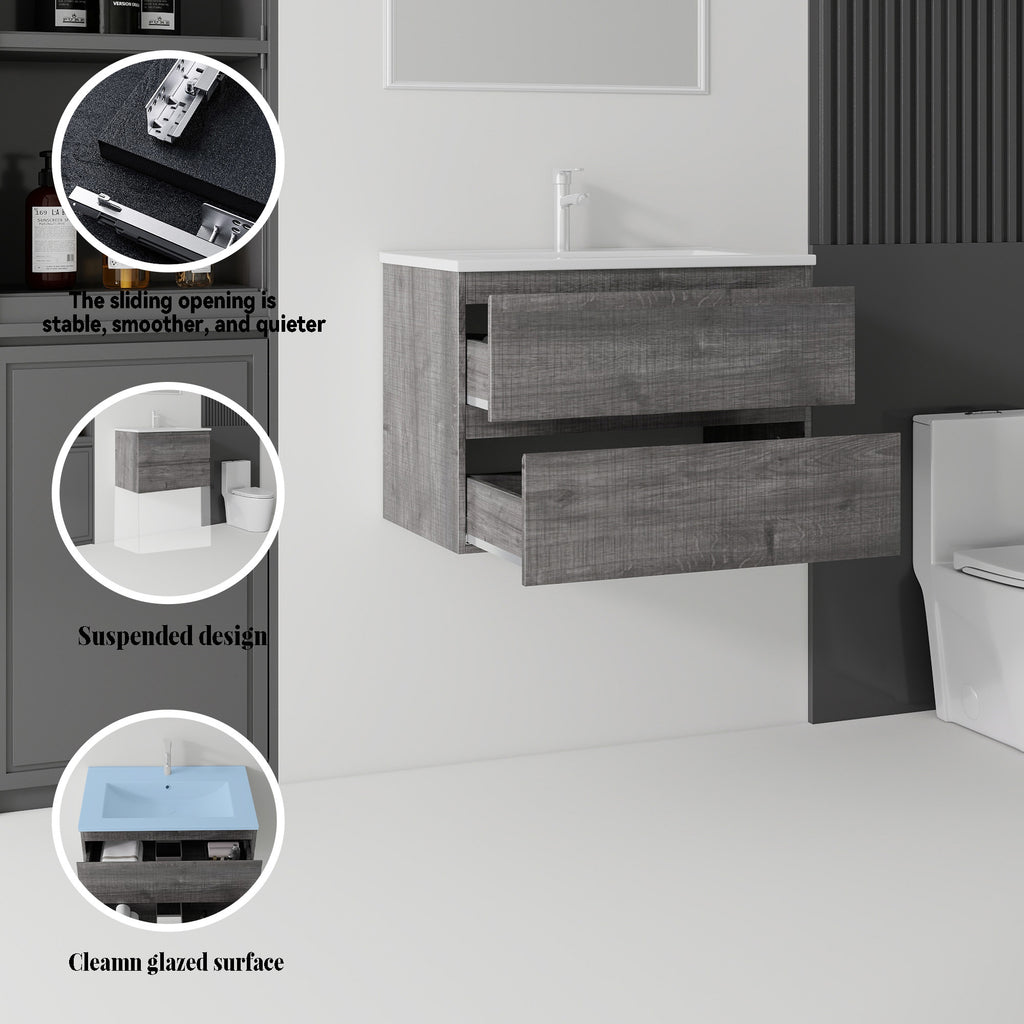24 Inch Floating Bathroom Vanity with Sink