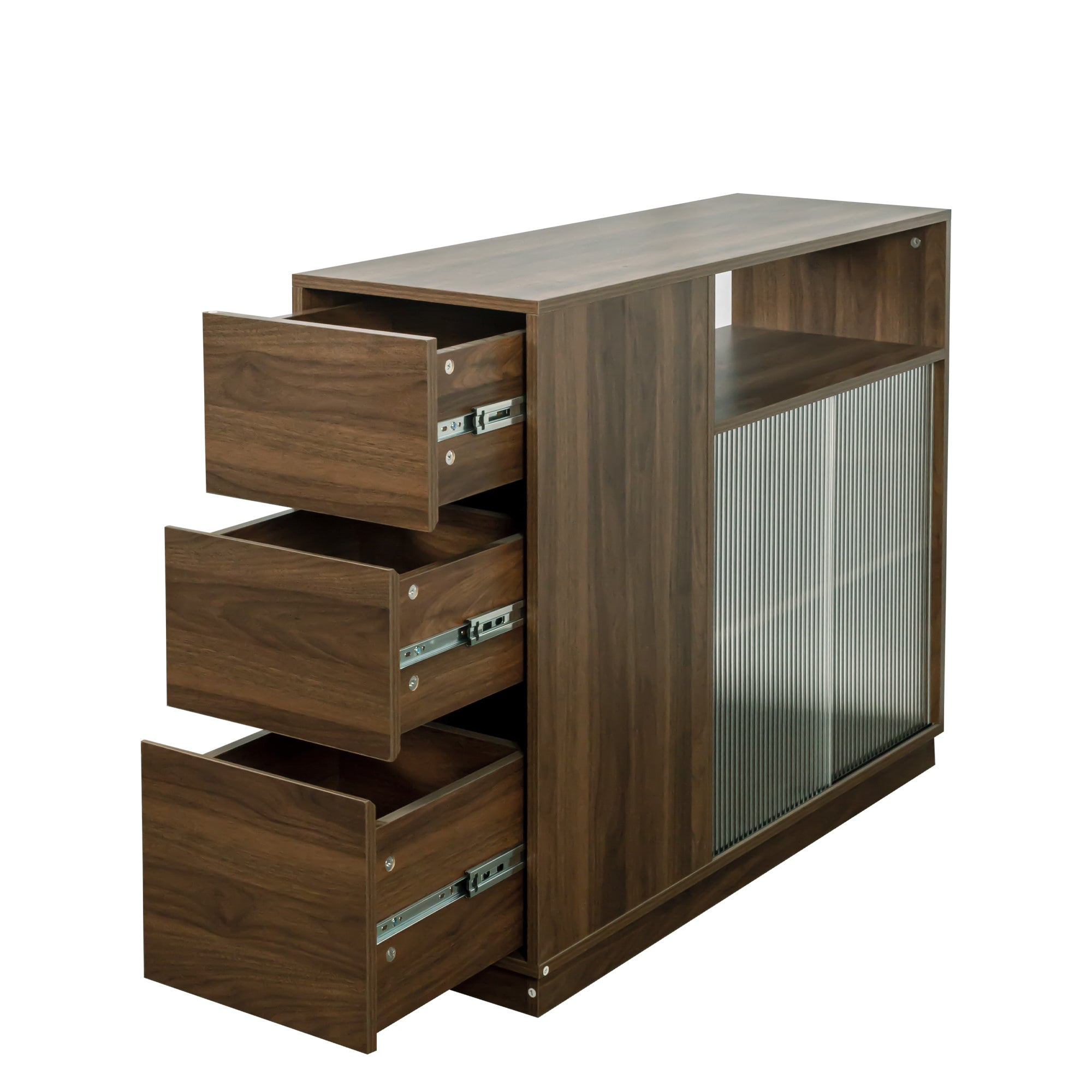 Kitchen Sideboard with Glass Sliding Doors