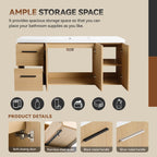 48" Light Wood Bathroom Vanity