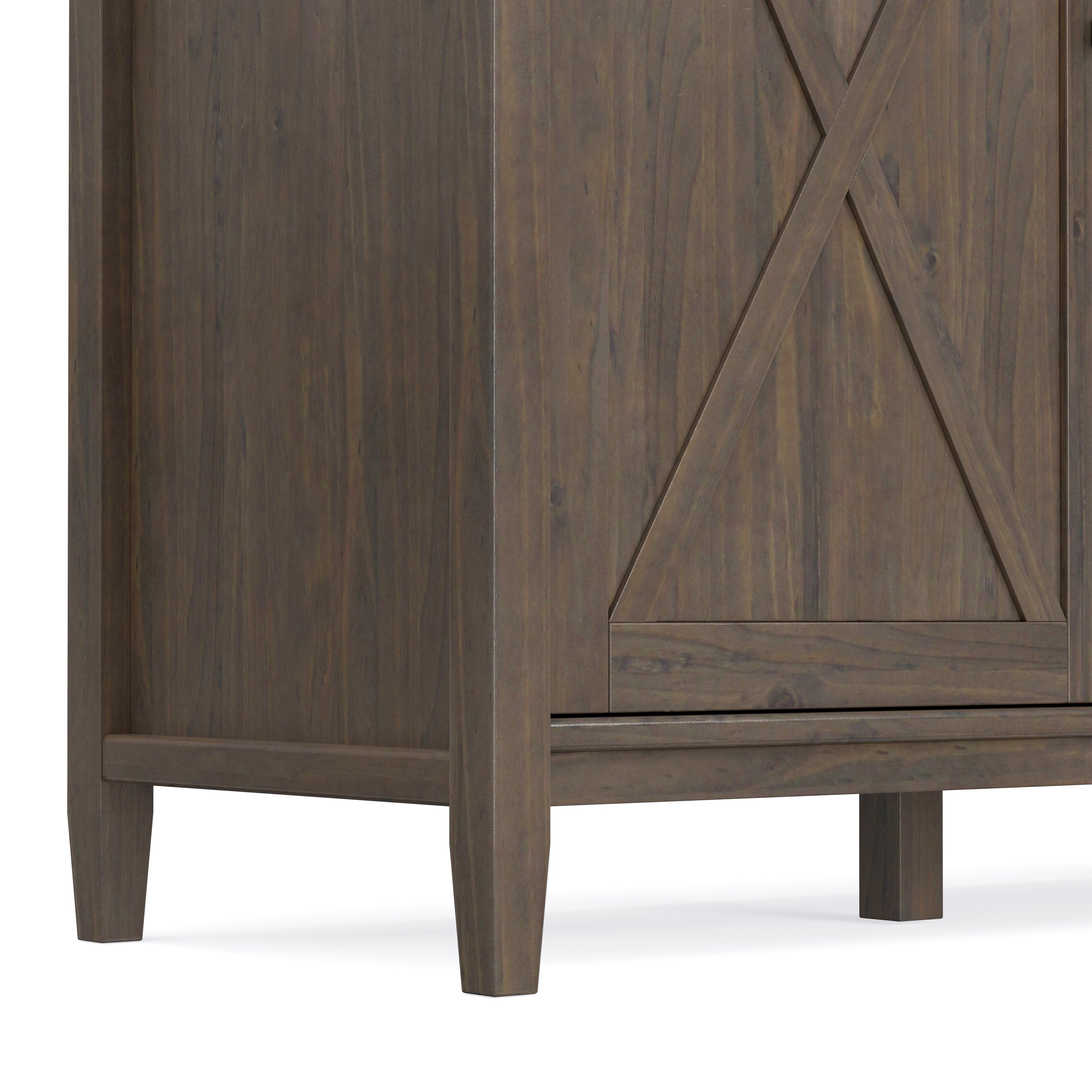 Ela 60 Inch Wide Solid Wood Storage Cabinet in Smoky