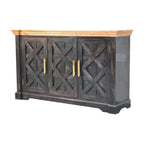Solid Wood Regal Rustic Sideboard, 6 Compartments