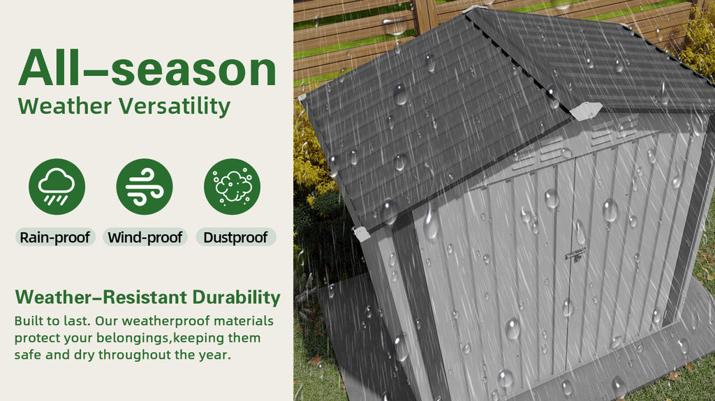 6X3.6FT Metal Storage Shed with Peaked Roof