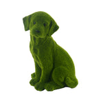 Flocked Dog Garden Statue - Style B