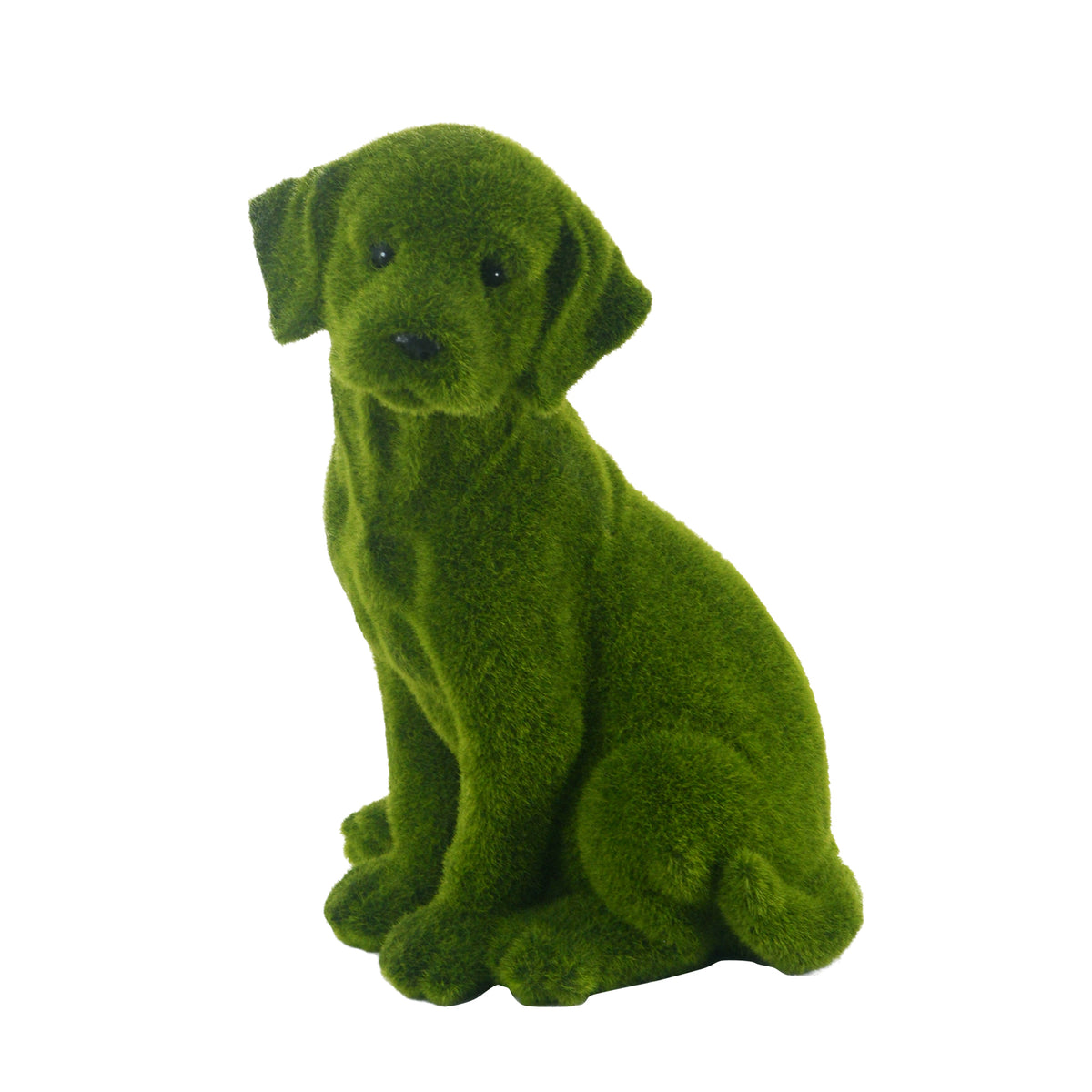 Flocked Dog Garden Statue - Style B