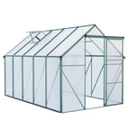 6X10FT Polycarbonate Greenhouse with Raised Base