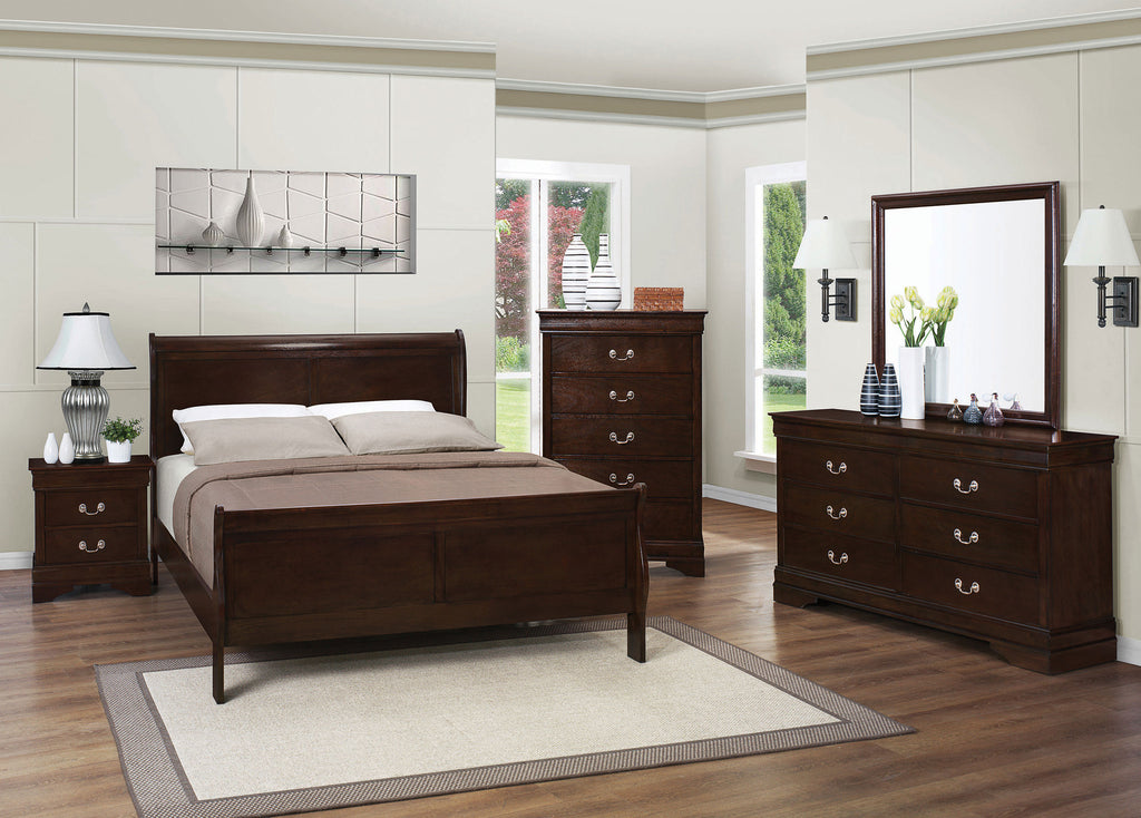 Cappuccino Queen Sleigh Bed