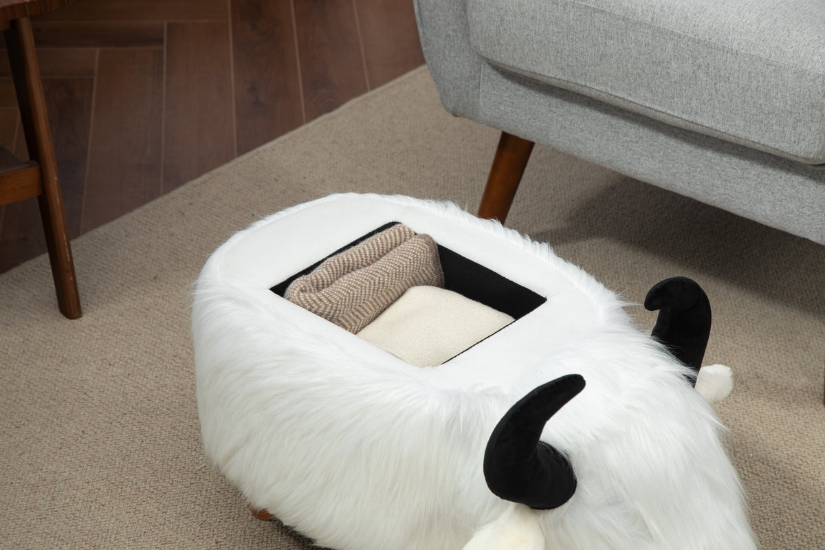 Harry the Buffalo Cow Storage Ottoman-