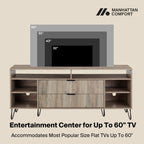 Dumbo 63" Fluted TV Stand in Rustic