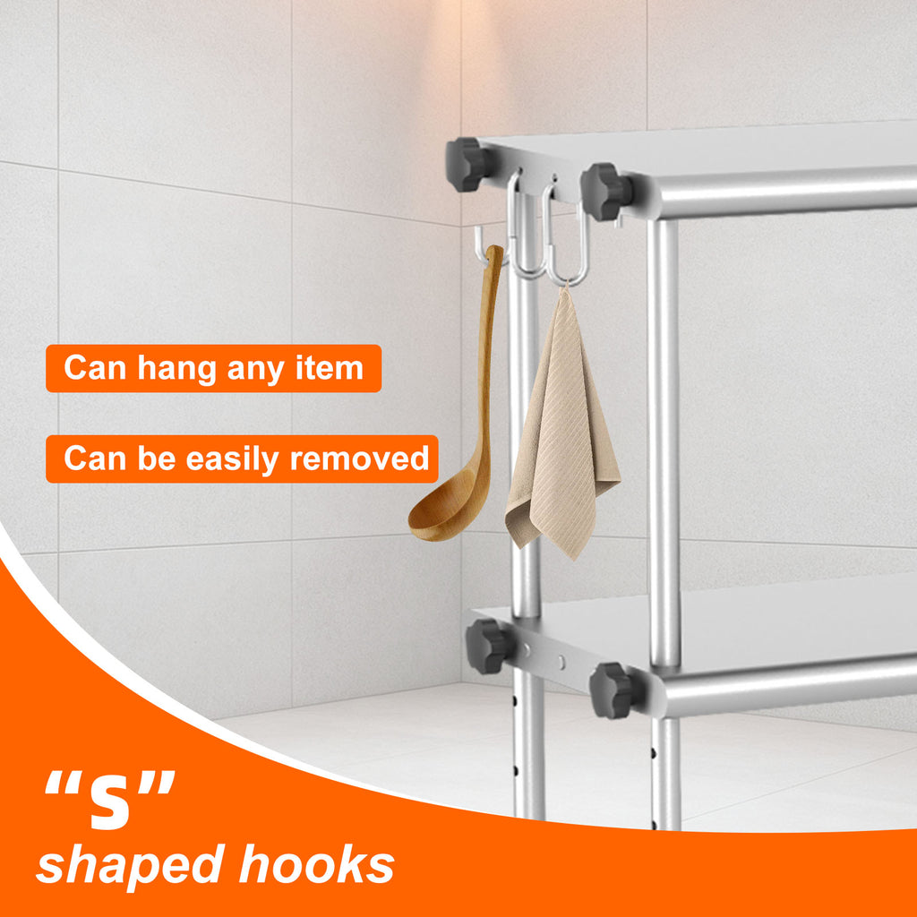 Stainless Steel Adjustable Kitchen Shelf - 60 Inch