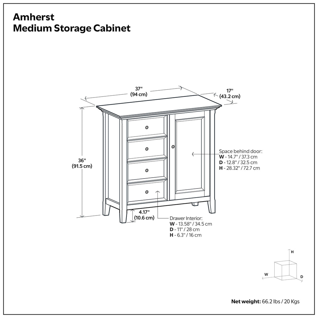 Amherst 4 Drawer Storage Cabinet