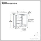 Amherst 4 Drawer Storage Cabinet