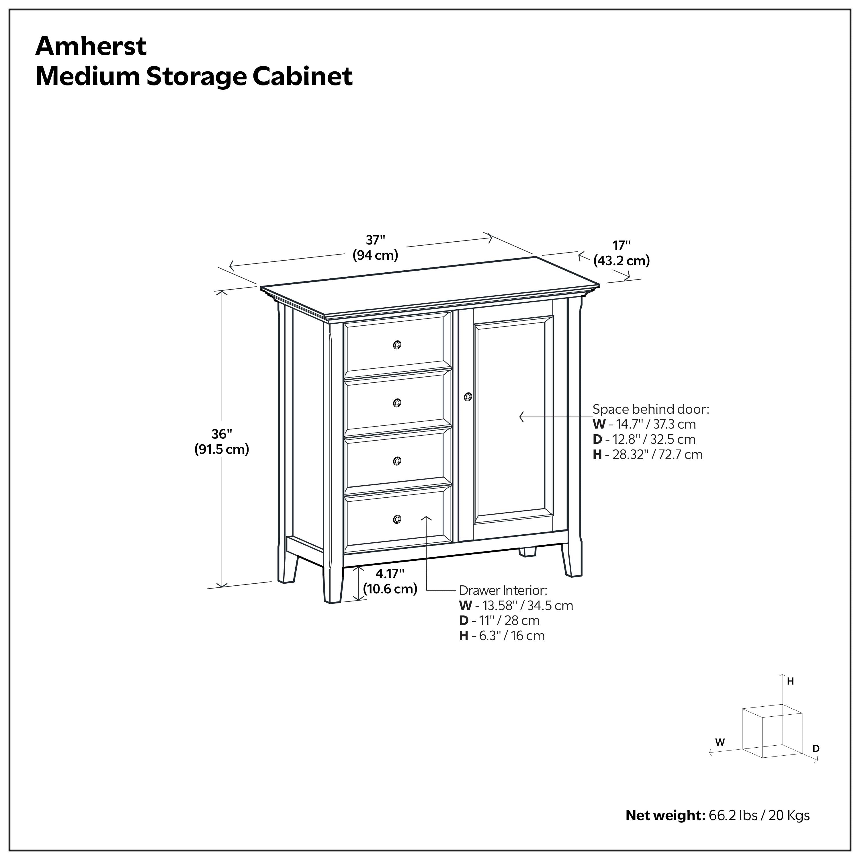 Amherst 4 Drawer Storage Cabinet