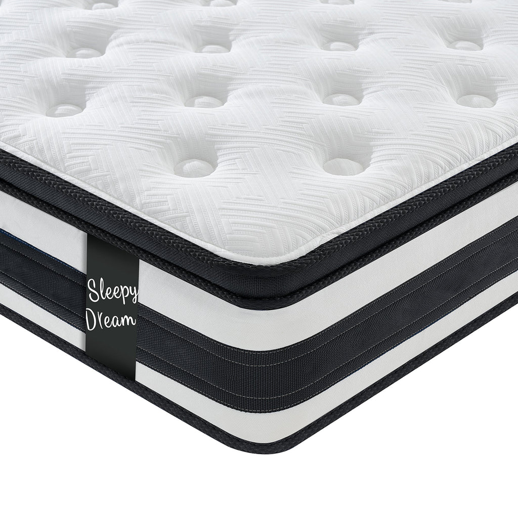 12 Inch Queen Size Hybrid Mattress with Memory Foam and Pocket Springs