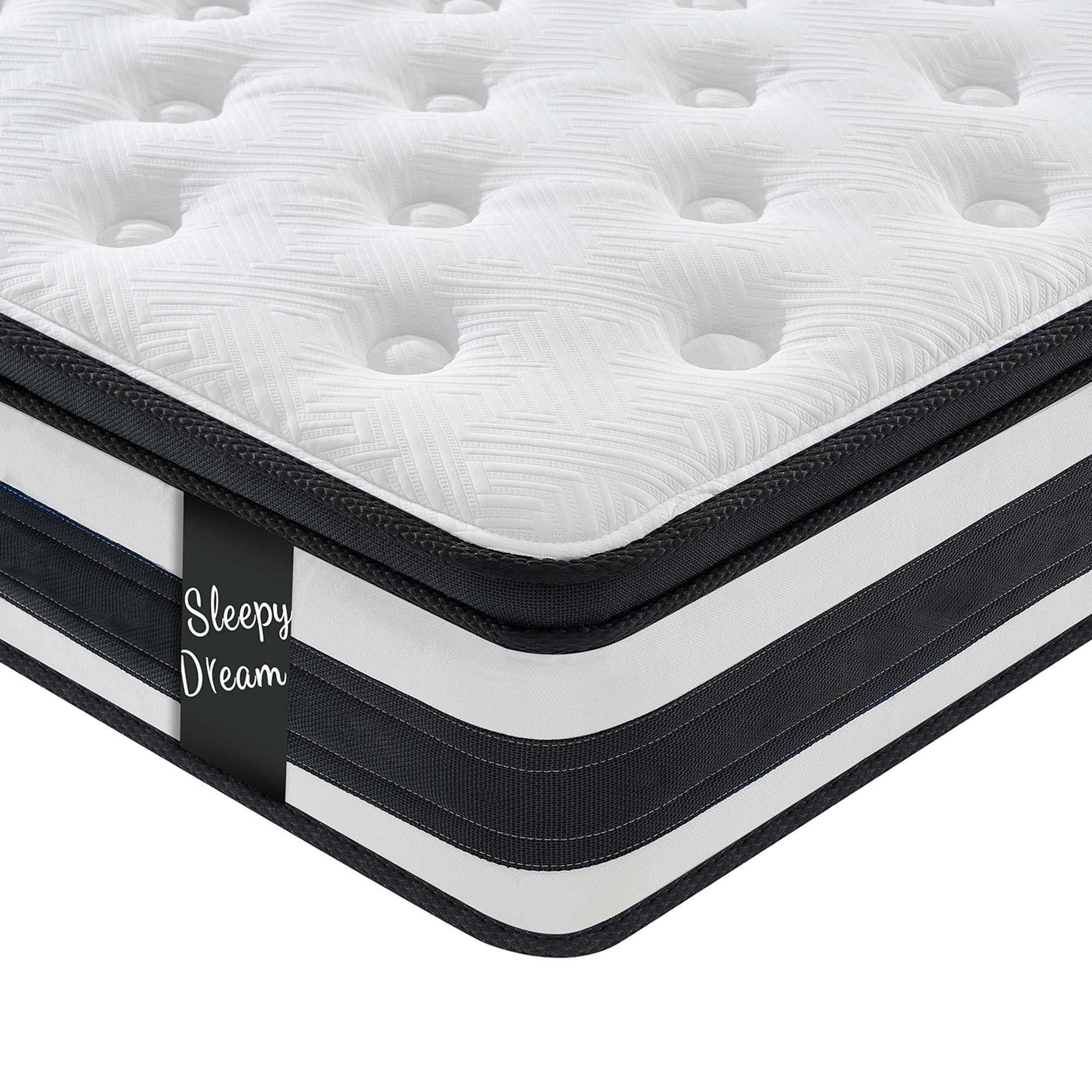 12 Inch Queen Size Hybrid Mattress with Memory Foam and Pocket Springs