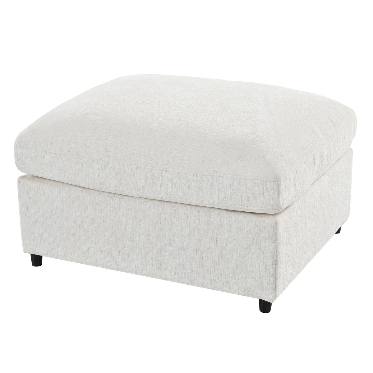 U-Style 4-Piece Sofa Set, 2 Accent Chairs + Loveseat + Movable Ottoman