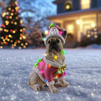 Christmas French Bulldog Statue