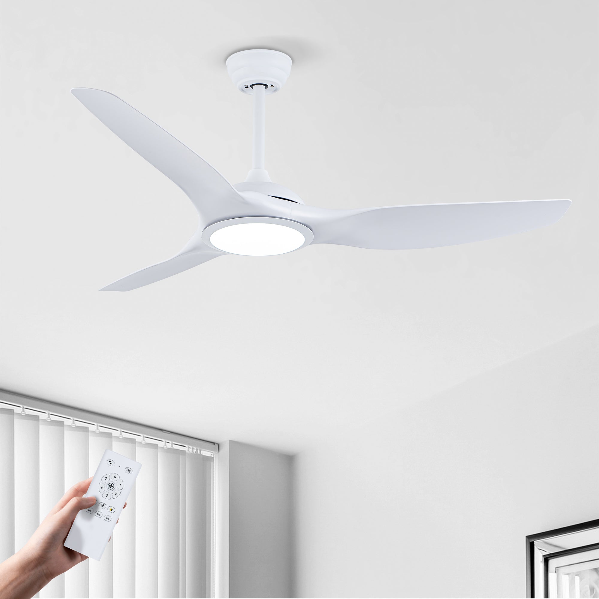 52 Inch ABS Blades Ceiling Fan With Light Kit