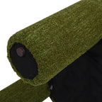 Hugo 20.5" Round Fully Upholstered Ottoman in Moss