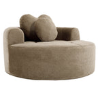 Round Sofa Bed with Memory Foam Sectional Couches for Living Room