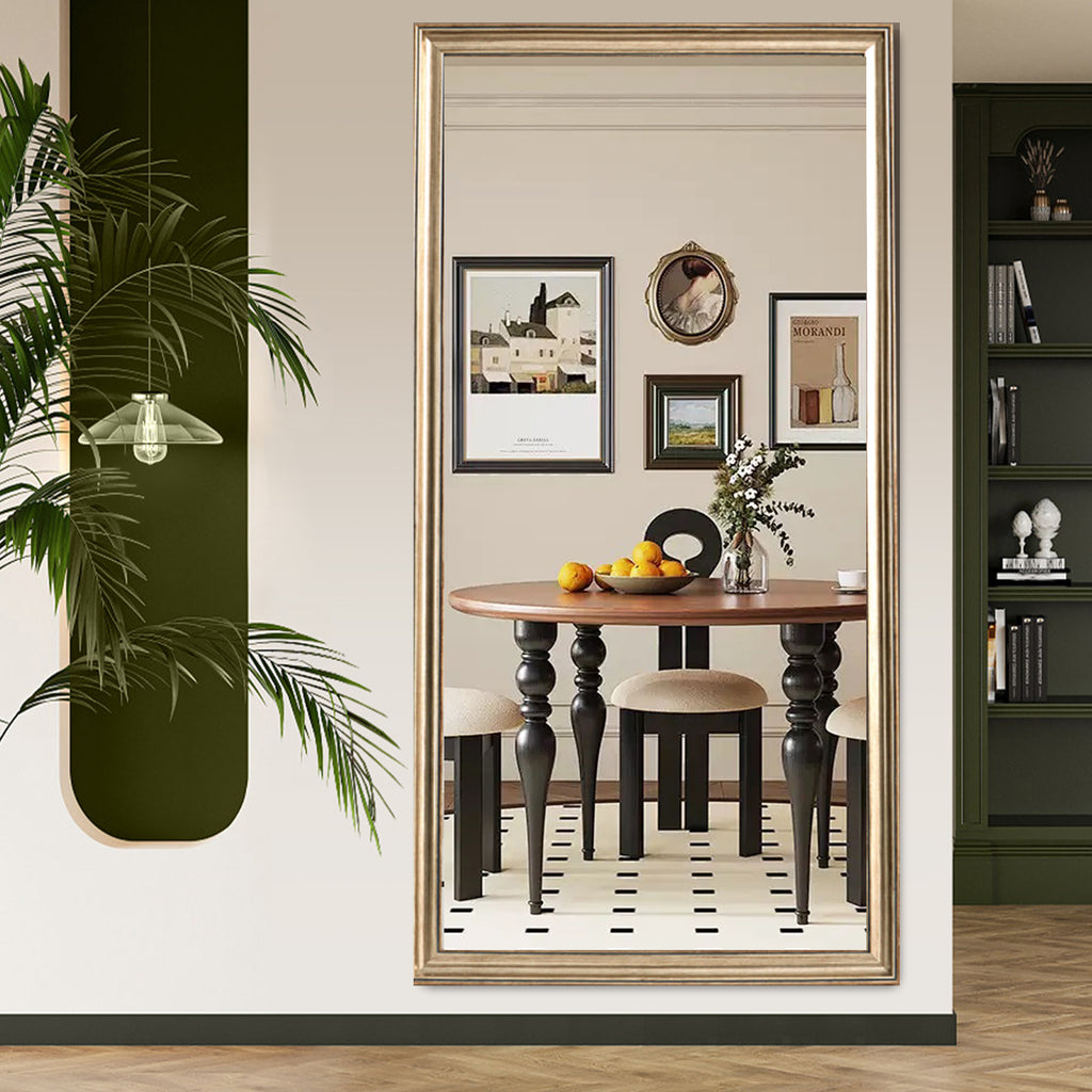 70" x 32" Gold Full Length Floor Mirror