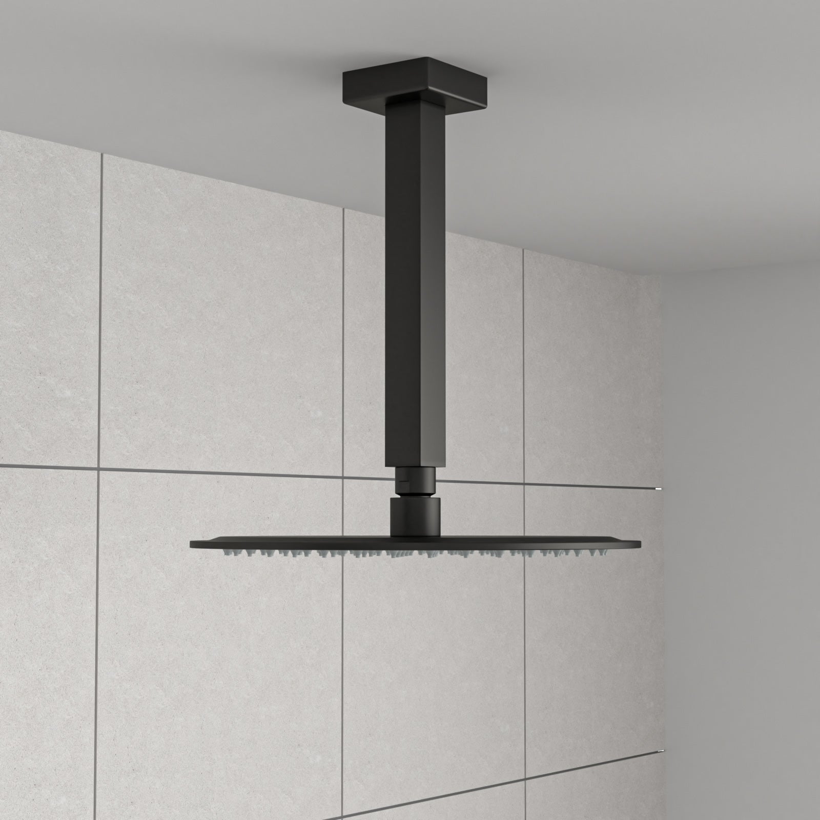 8" Ceiling Mounted Shower Arm With Flange, Matte