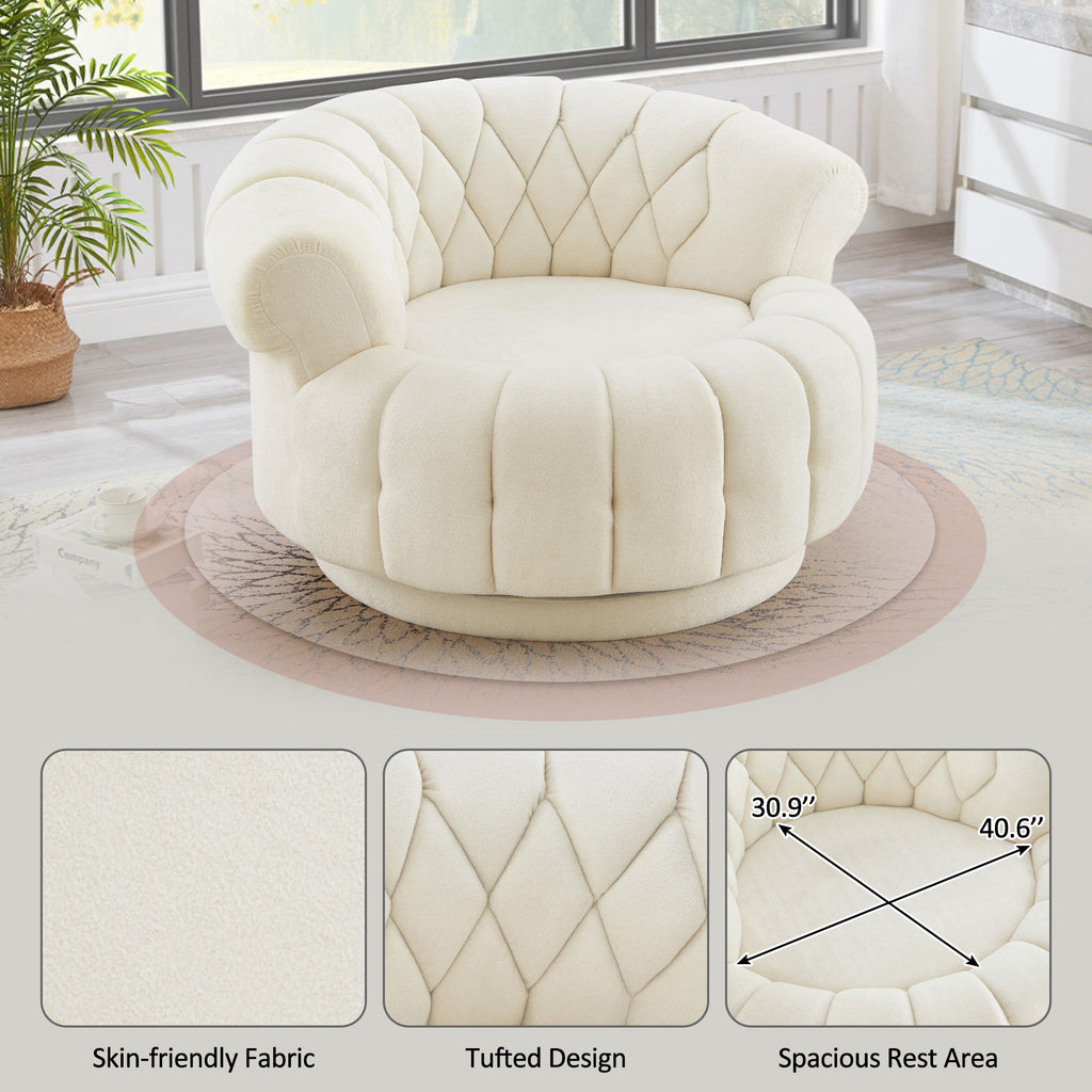 360° Swivel Chenille Accent Chair