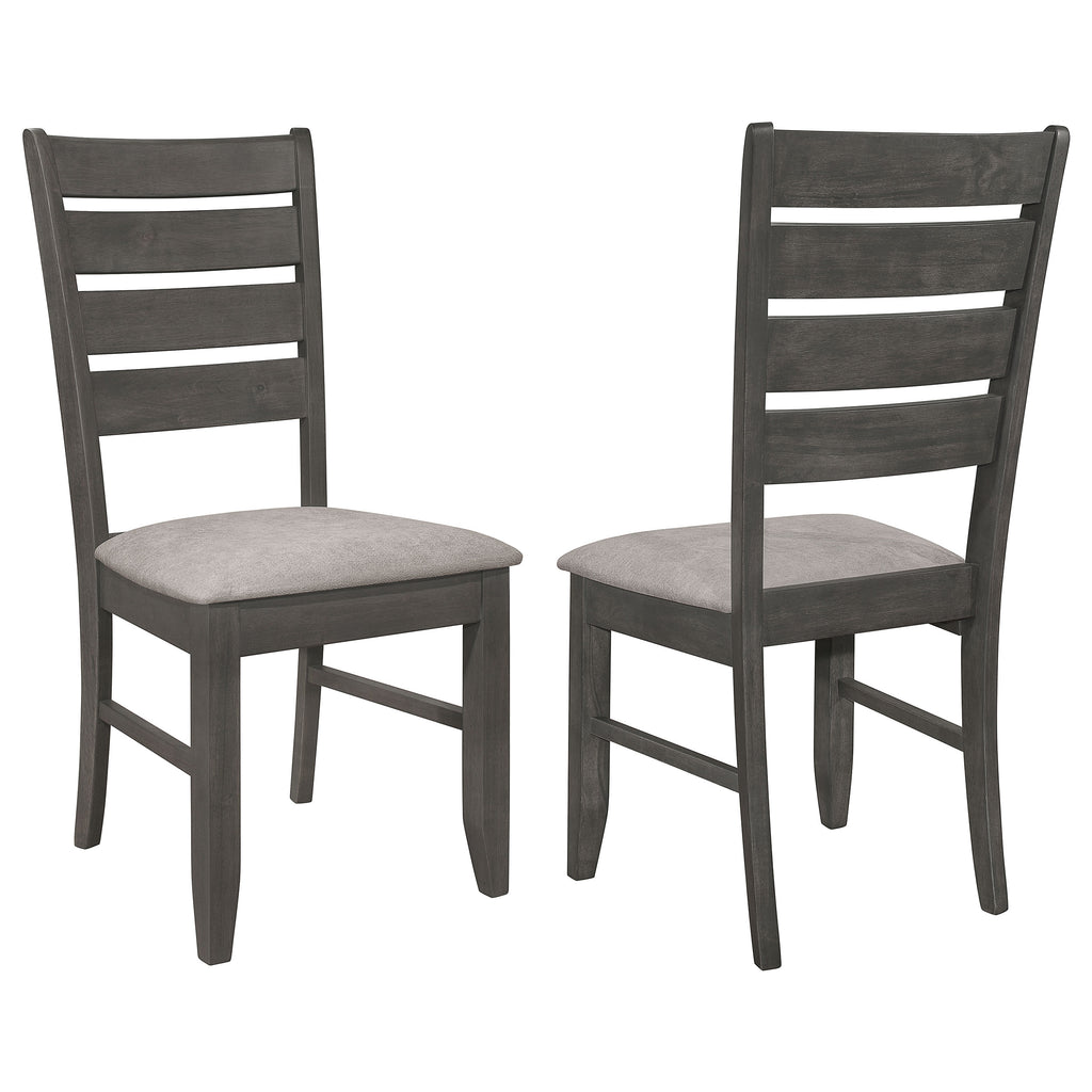Grey and Dark Dining Side Chair Set