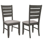 Grey and Dark Dining Side Chair Set