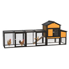 119.5” Outdoor Wooden Chicken Coop with Run
