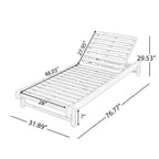 Light Teak Acacia Wood Chaise Lounge Set: 1 Frame + 1 Dark