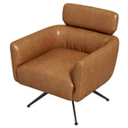 Camila Mid-Century Modern Leather Lounge Chair