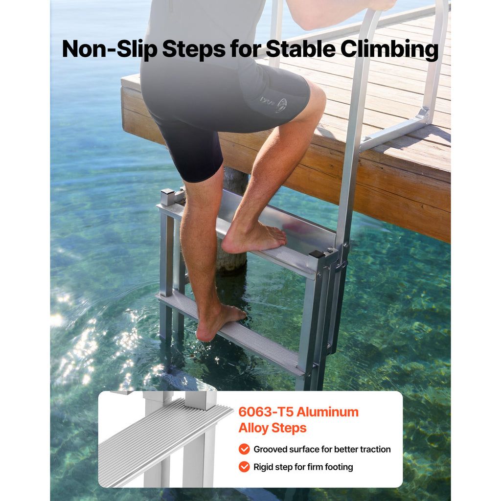 Retractable Dock Ladder with Auto-Lift Float