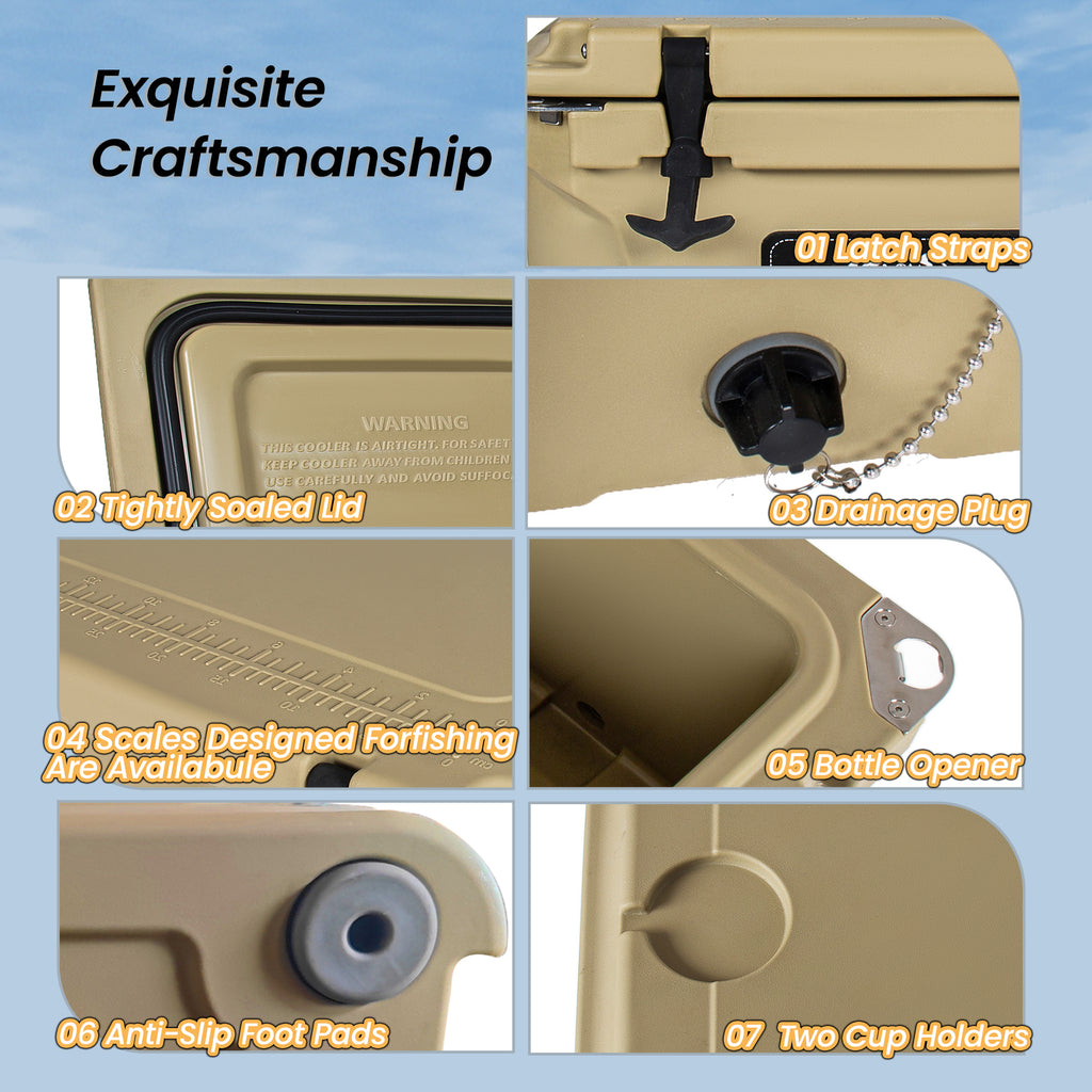 50 Quart Khaki Cooler