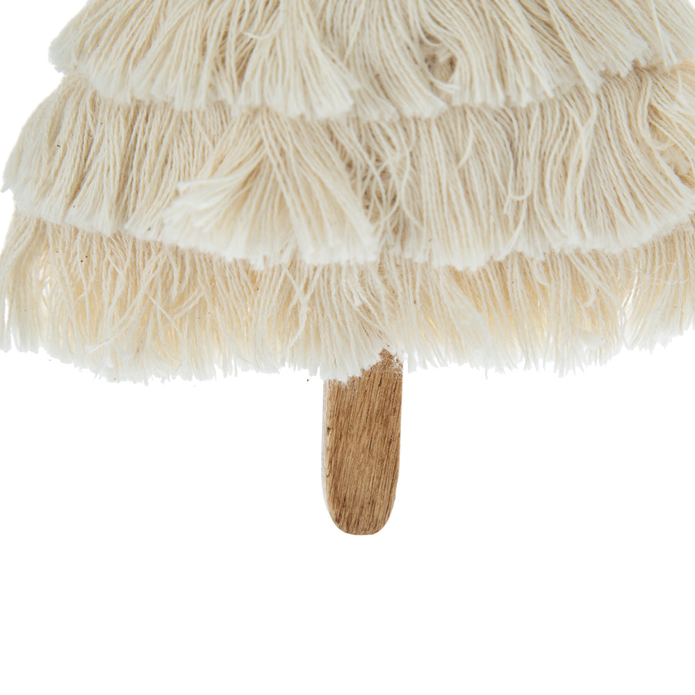 Fringes Embellished Tree Shape Ornament Set of 6