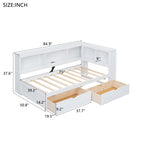 Twin Size Daybed with Two Storage Drawers and USB Ports