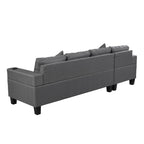 Modern L Shape Sectional Sofa Set with Chaise Lounge