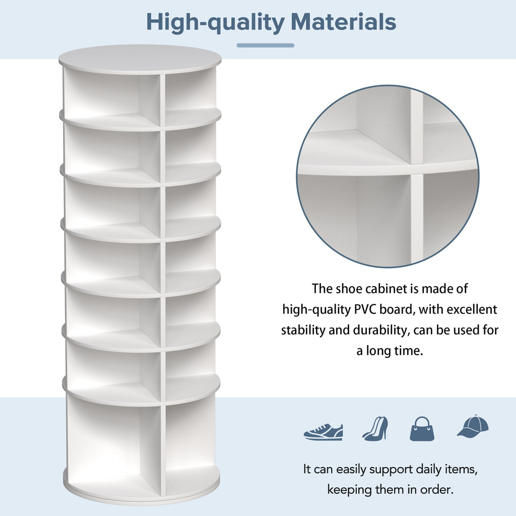 7-Tier Rotating Shoe Rack Tower