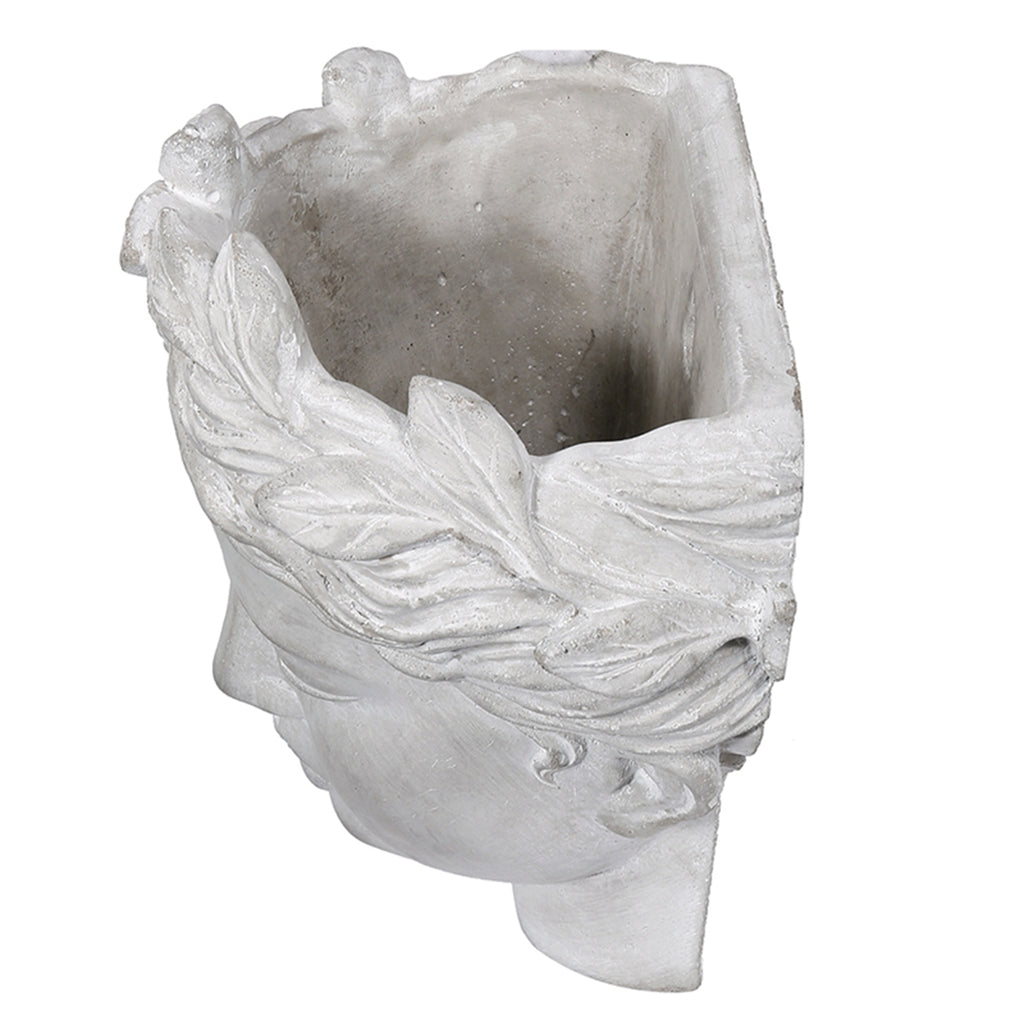 Small Visage Cement Wall Planter Wall Vase