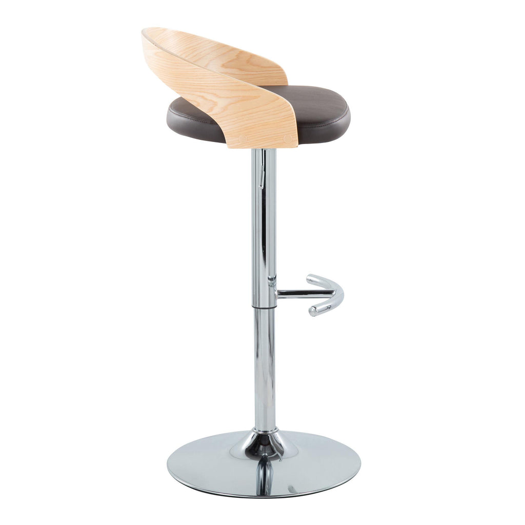 Contemporary Adjustable Barstool with Swivel