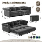 Chesterfield 3-in-1 Pull-Out Sofa Bed