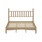Queen Size Wood Platform Bed with Gourd Shaped Headboard